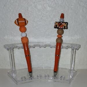 Football Themed Orange Pens